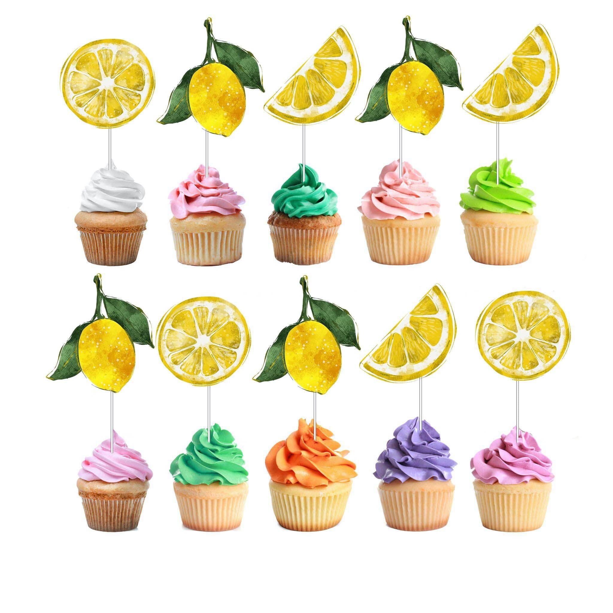 Lemon Zest Cupcake Toppers - Add a Twist of Citrus to Your Celebrations