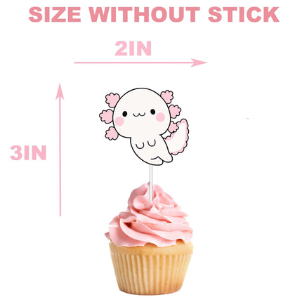 Cute Axolotl Cupcake Toppers - Sweeten Your Celebration with a Splash of Cuteness!