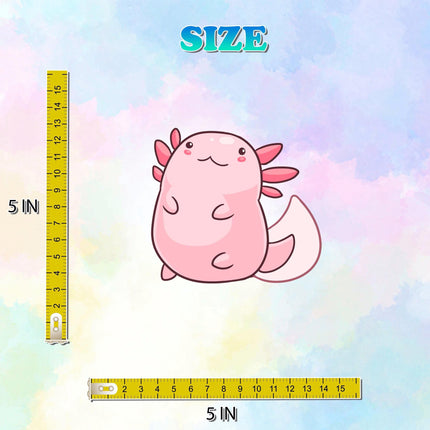 8 Pcs Axolotl Balloon Stickers for Birthday Decorations for Pink Axolotl Ocean Animals Birthday Party Theme (Balloons not included)