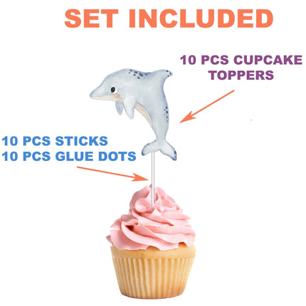 Enchanting Under the Sea Cupcake Toppers - Ocean Adventure Party Decor