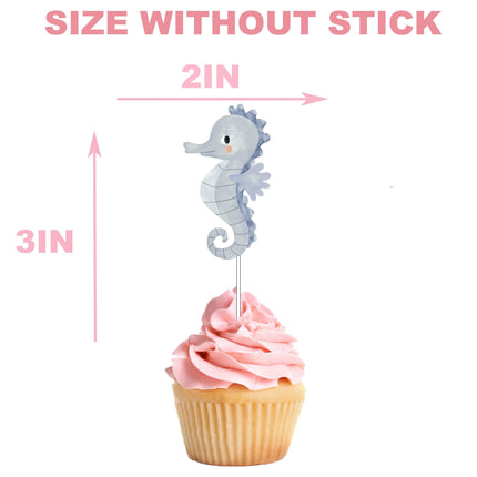 Enchanting Under the Sea Cupcake Toppers - Ocean Adventure Party Decor