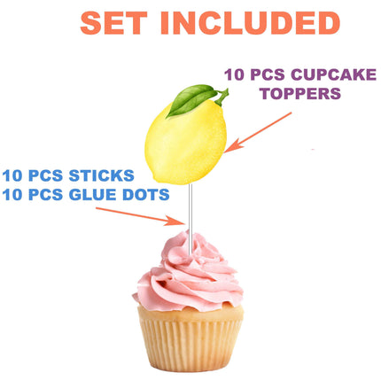 Zesty Lemon Cupcake Toppers - Freshly Squeezed Charm for Your Desserts!