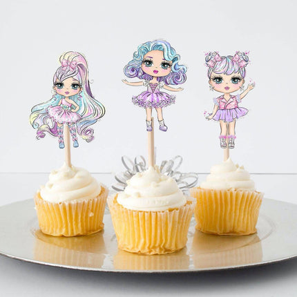 Enchanting Doll Cupcake Toppers for Magical Birthdays and Celebrations