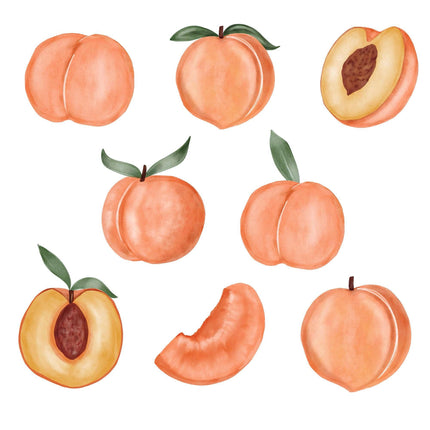 8 Pcs Sweet Peach Balloon Stickers for Birthday | Baby Shower for Peachy Party | Baby Shower Party Theme (Balloons not included)
