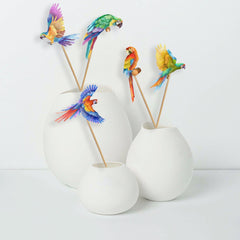 Set of 5 Ara Parrot Centerpiece for Birthdays and Baby Showers