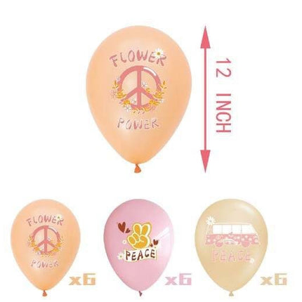 Stay Groovy 70's Theme Party Decor Set - Retro Cake Topper, Cupcake Toppers, Centerpieces, Balloons & Banner - Far Out Celebration for All Ages