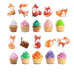 Foxy Fun Cupcake Toppers - Woodland Charm for Your Sweet Treats