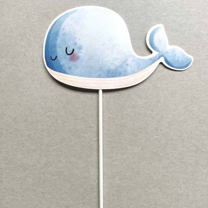 Splashy 'Under the Sea' Party Decor Set - Whimsical Cake Topper, Cupcake Toppers, Centerpieces & Banner - Dive into Fun for Baby Showers & Birthdays
