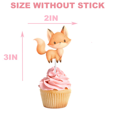 Charming Fox Cupcake Toppers - Bring a Dash of Woodland Wonder to Your Party!