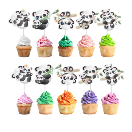 Playful Panda Cupcake Toppers - Add a Dash of Cuteness to Your Celebrations!