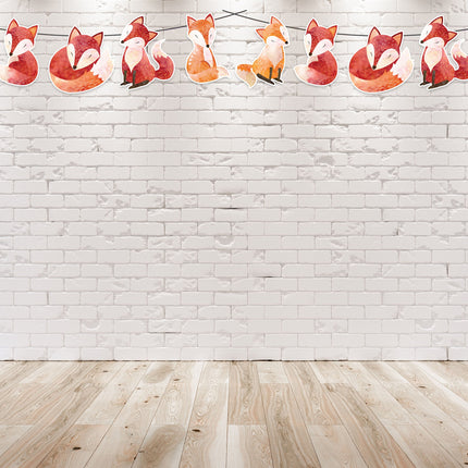 Bohemian Bliss Fox Cartoon Banner - Whimsical Woodland Decor for Nurseries and Playrooms