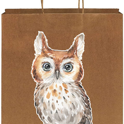 6 Pcs Owl Woodland Animals Party Favor Bags Stickers | Forest Animals Birthday Party Supplies | Owls Animals Birthday Decorations Favors