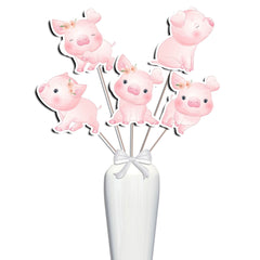 Set of 5 Pig Centerpieces – Perfect for Baby Showers and Birthday Celebrations