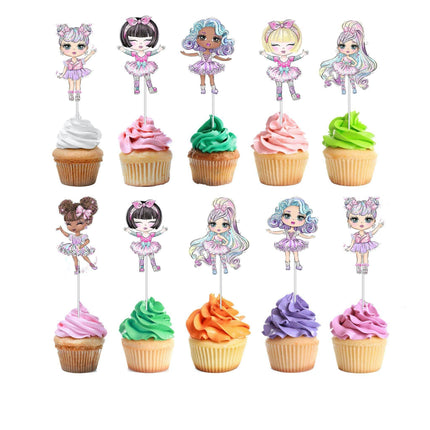 Enchanting Doll Cupcake Toppers for Magical Birthdays and Celebrations