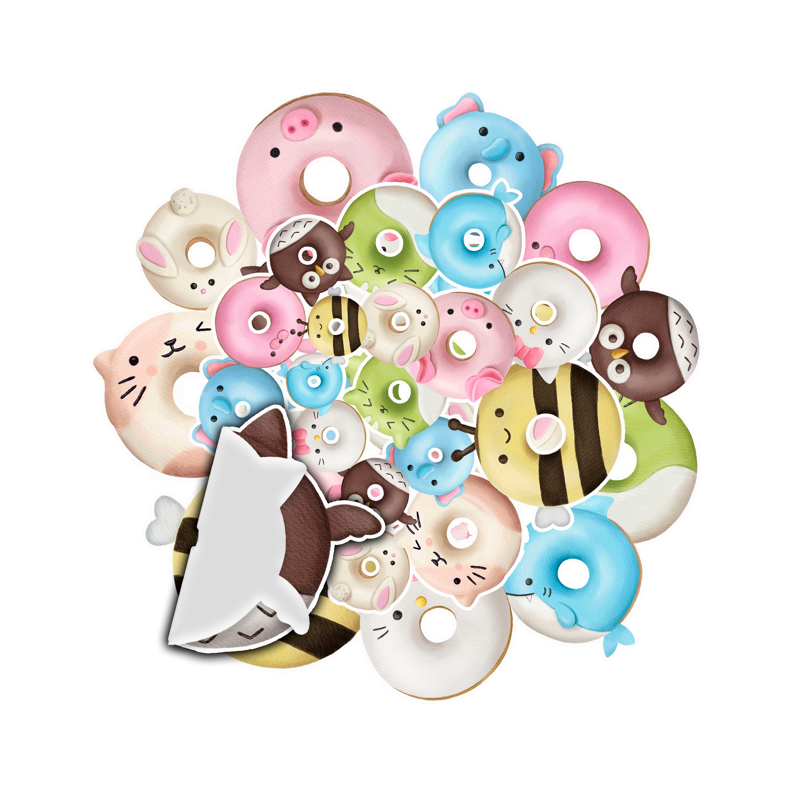 Squishy Donut Delights" Stickers