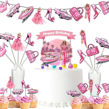 Pink Doll Extravaganza Party Decor Set