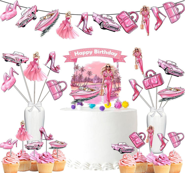 Pink Doll Extravaganza Party Decor Set