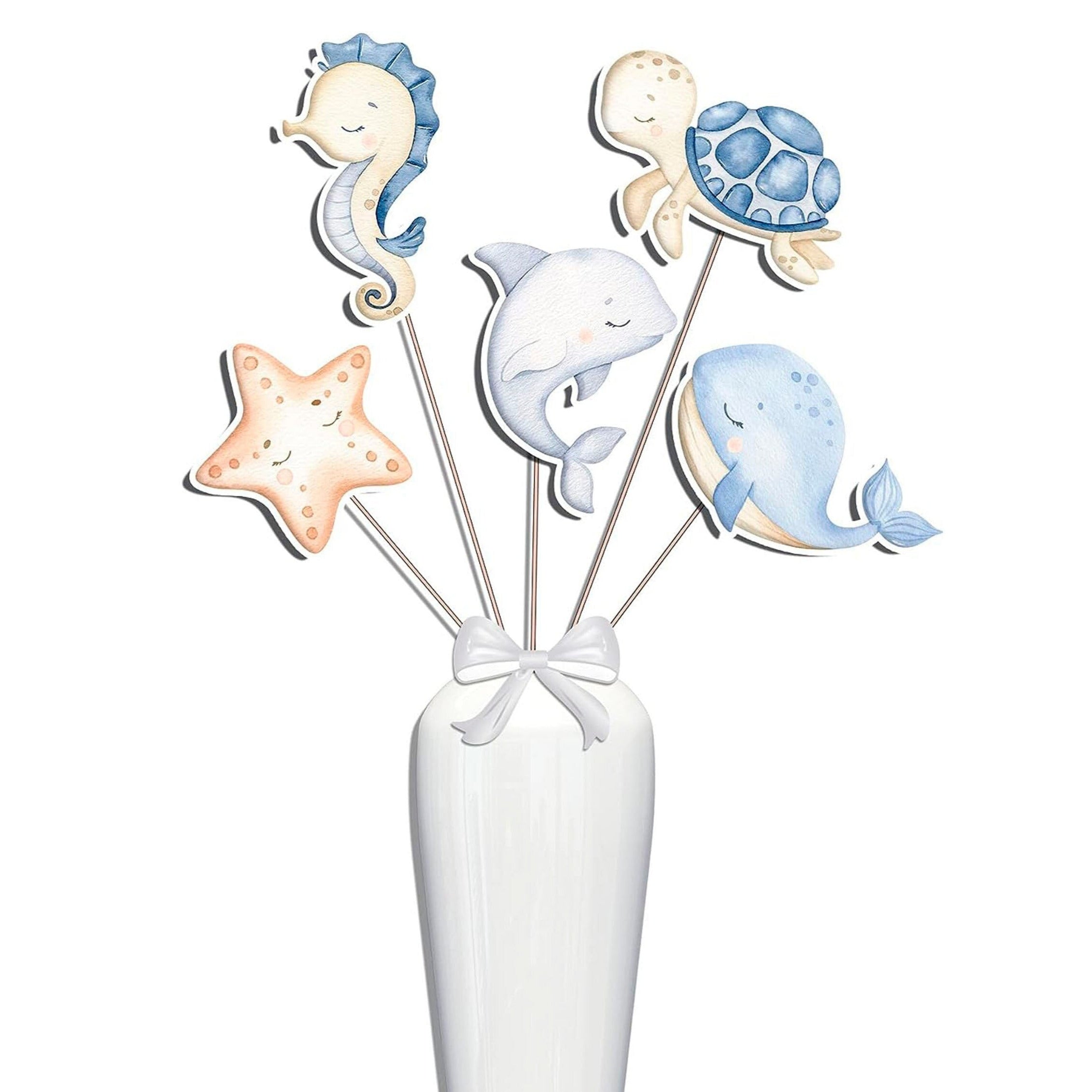 Set of 5 'Under the Sea' Centerpieces – Ideal for Baby Showers and Birthday Parties