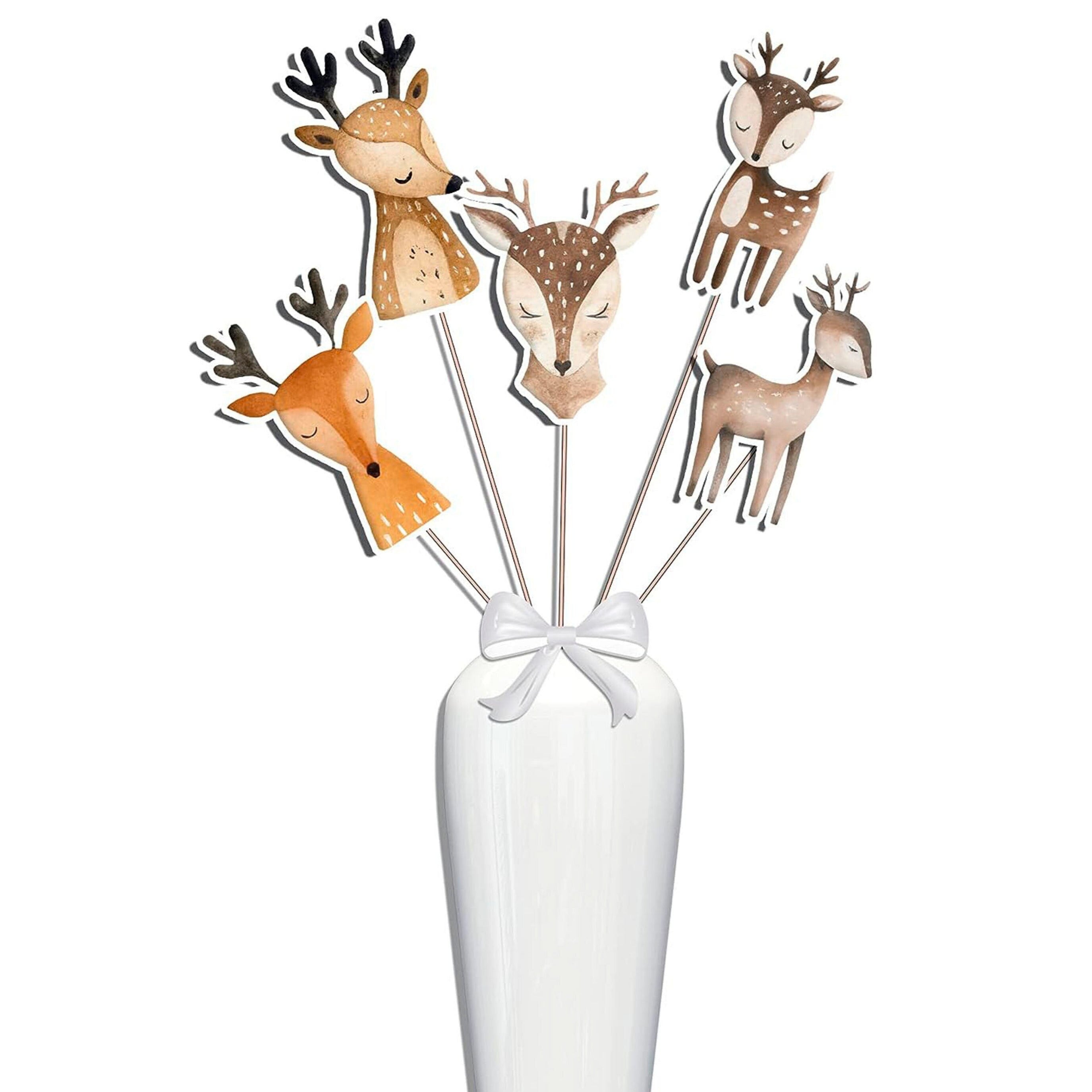 Set of 5 Deer Woodland Centerpieces – Perfect for Baby Showers and Birthday Parties