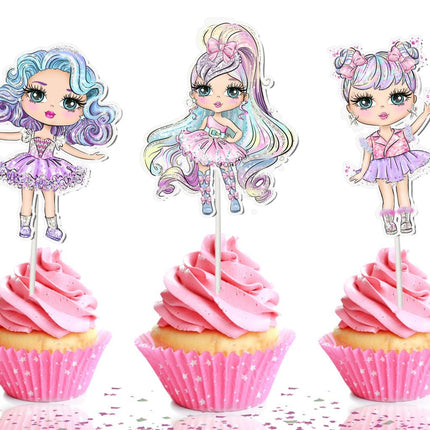 Enchanting Doll Cupcake Toppers for Magical Birthdays and Celebrations