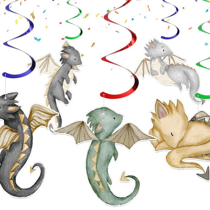 Whimsical Dragon Swirl Decorations 