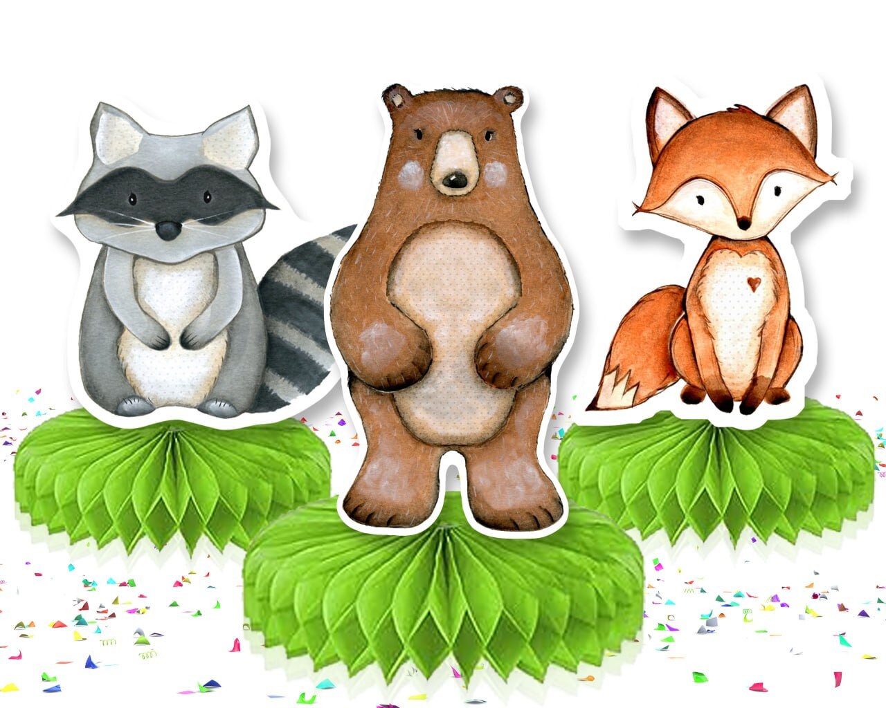 Enchanting Woodland Creatures Honeycomb Decorations