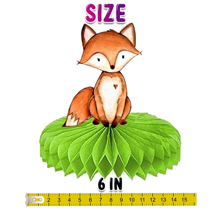 Charming Woodland Fox Honeycomb Decorations - Set of 5
