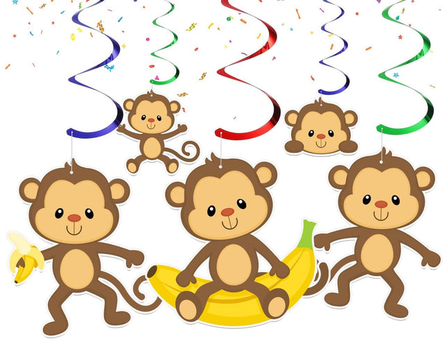 Jubilant Jungle Monkey Swirls