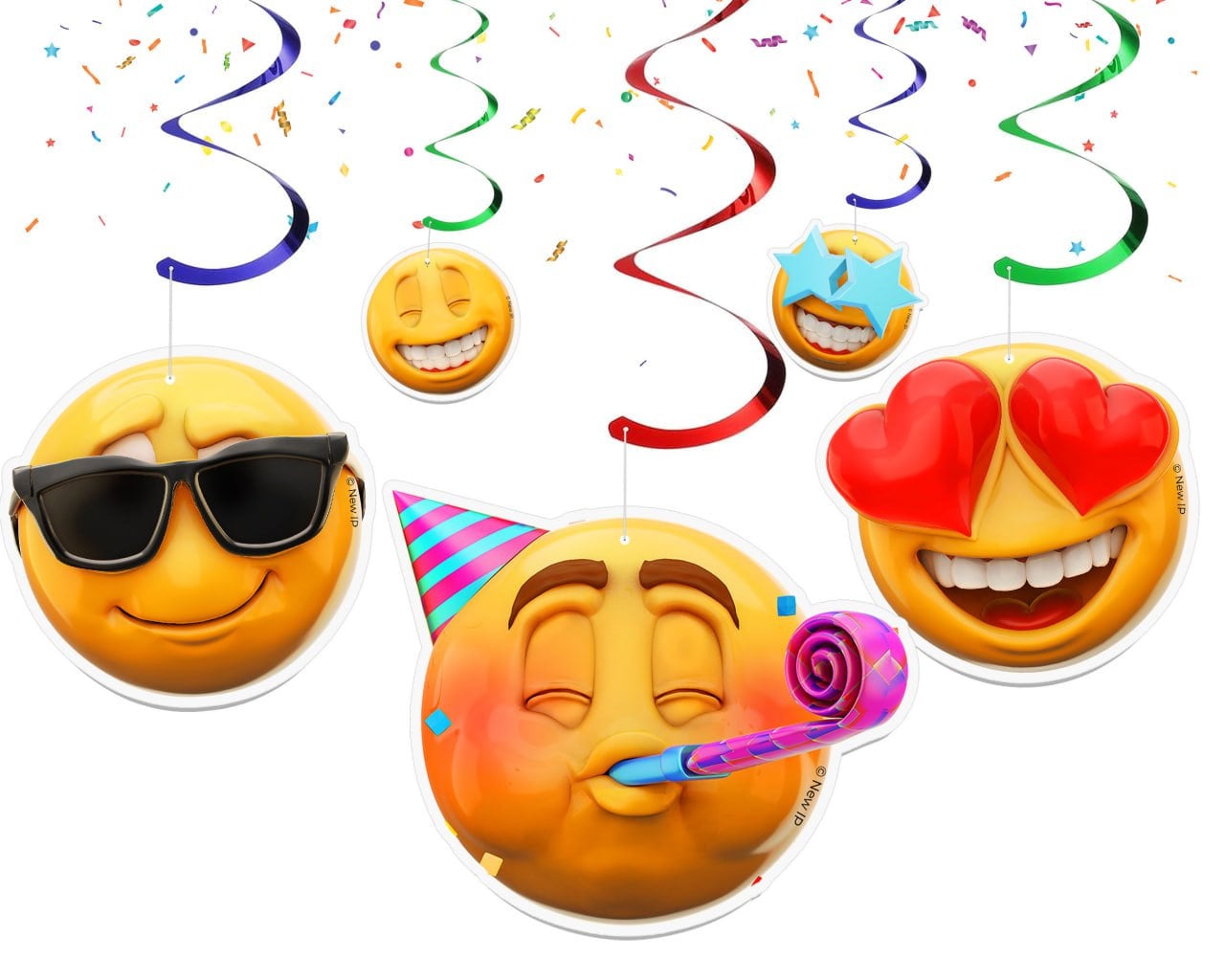 Festive Newmoji Party Swirls