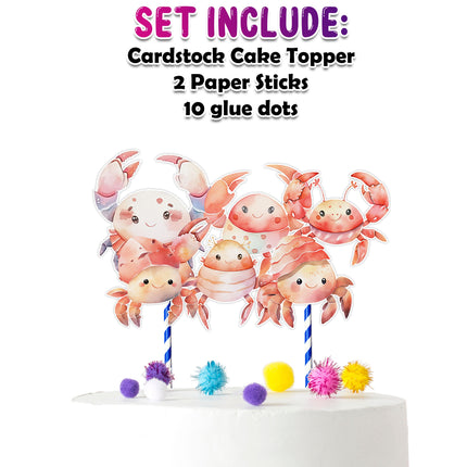 Charming Crabs Cake Topper – Perfect for Baby Showers and Birthday Parties