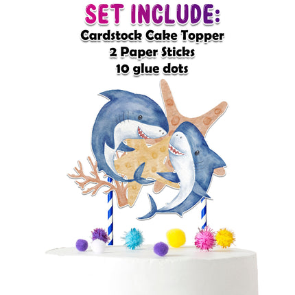 Cute Shark Cake Topper – Ideal for Baby Showers and Birthday Celebrations