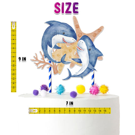 Cute Shark Cake Topper – Ideal for Baby Showers and Birthday Celebrations
