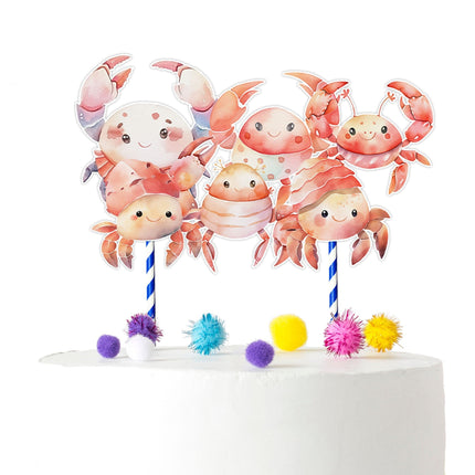 Charming Crabs Cake Topper – Perfect for Baby Showers and Birthday Parties