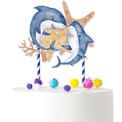 Cute Shark Cake Topper – Ideal for Baby Showers and Birthday Celebrations