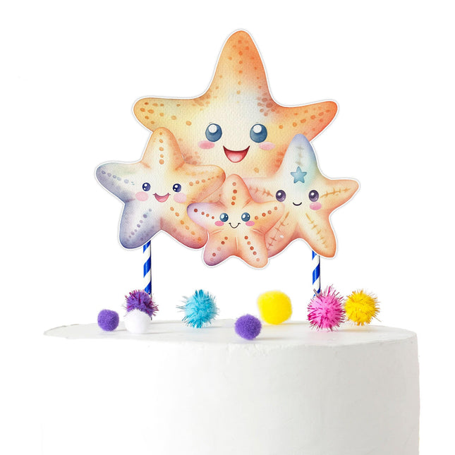 Seaside Starfish Cake Topper – Perfect for Baby Showers and Birthday Parties