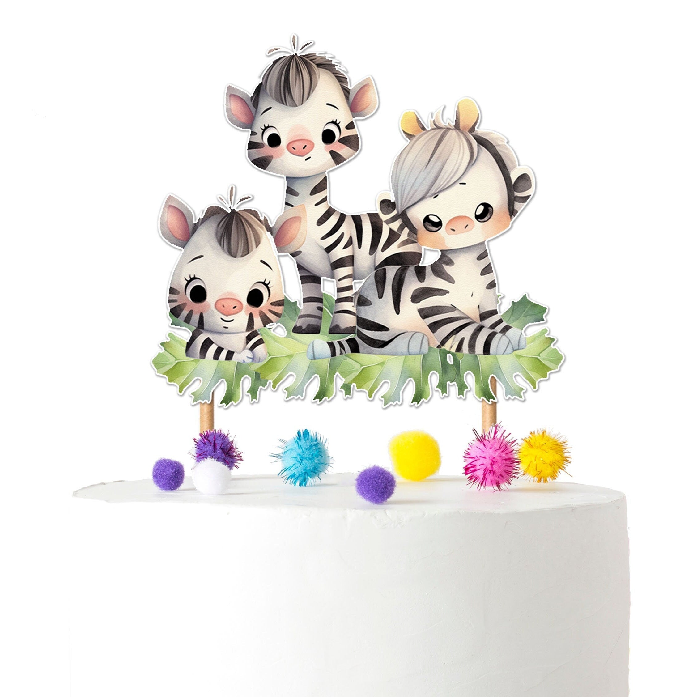 Striking Zebra Cake Topper – Perfect for Baby Showers and Birthday Parties