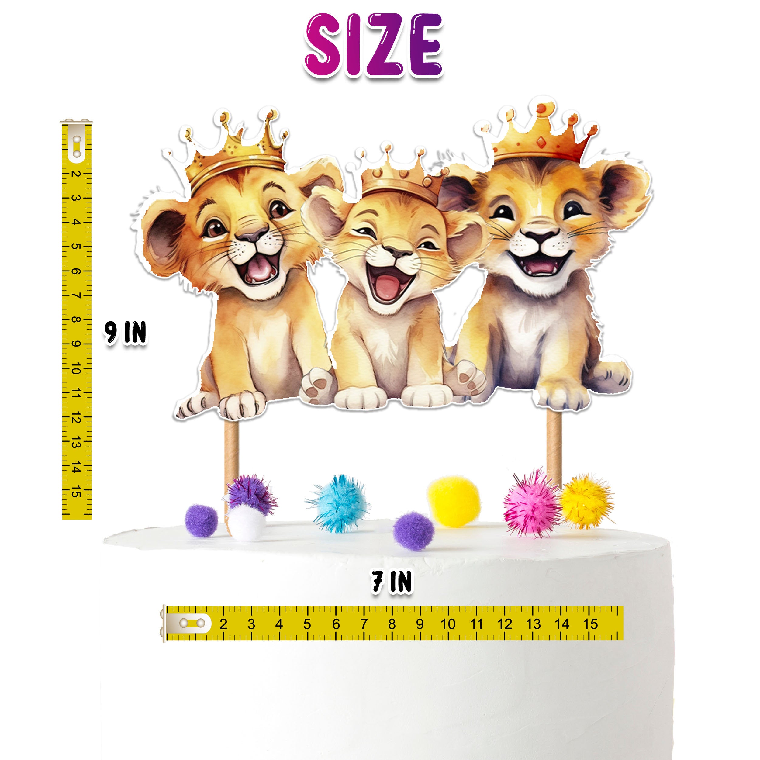Majestic Lion Cake Topper – Perfect for Baby Showers and Birthday Celebrations