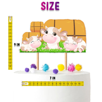 Adorable Cow Cake Topper – Perfect for Baby Showers and Birthday Parties