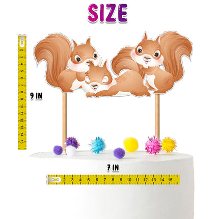 Charming Squirrel Cake Topper – Perfect for Baby Showers and Birthday Celebrations