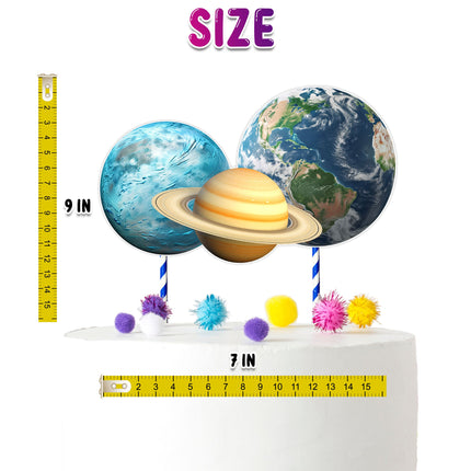 Galactic Planets Cake Topper – Ideal for Baby Showers and Birthday Parties