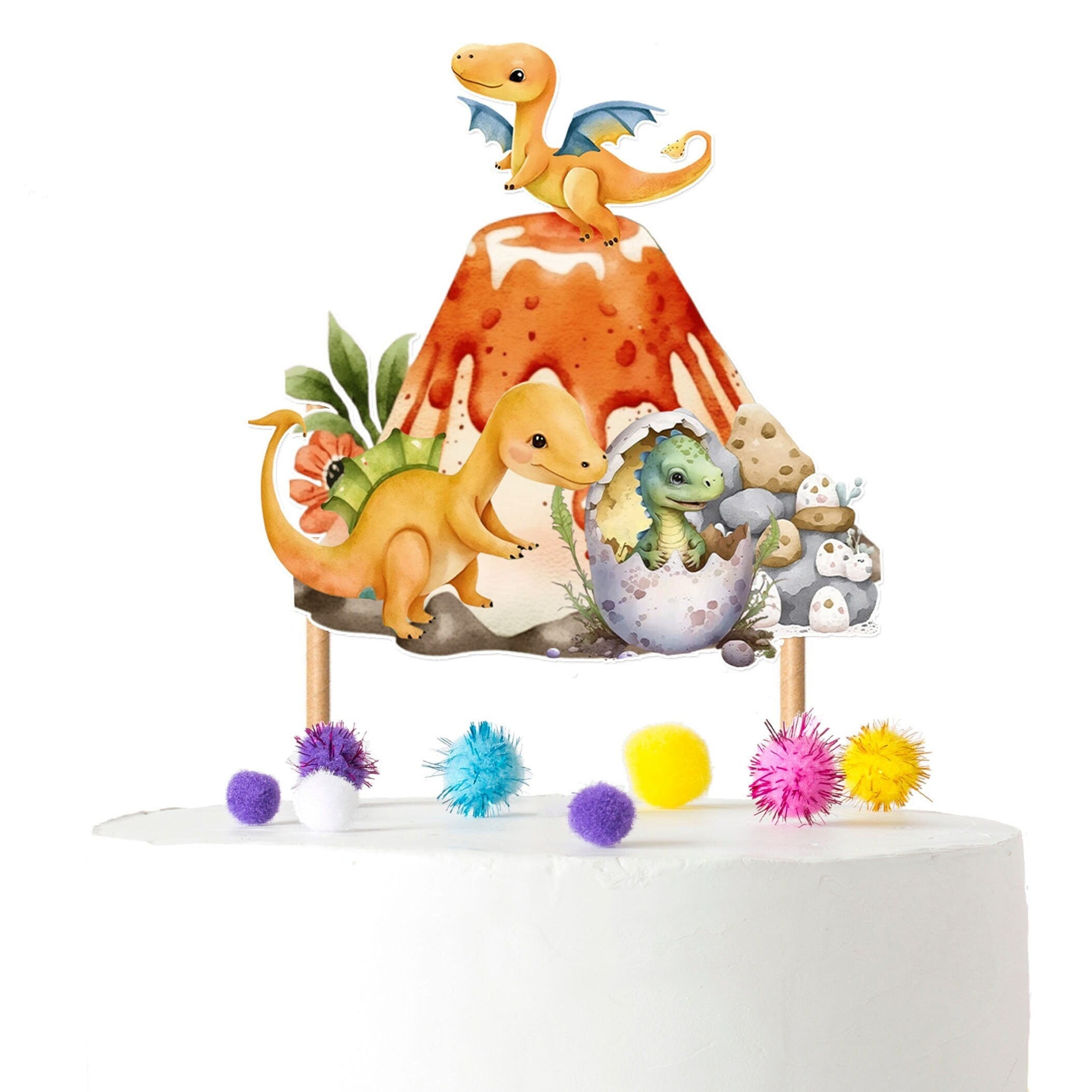 Enchanting Hatching Dragons Cake Topper – Ideal for Baby Showers and Birthday Parties