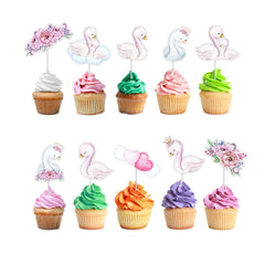 "Elegance on Icing" Swan Cupcake Toppers - Graceful and Gorgeous Decor for Enchanting Events!