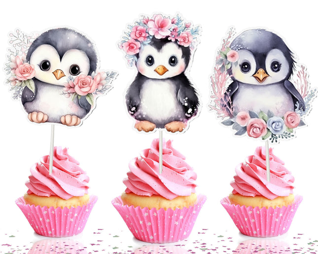 Adorable Penguin Cupcake Toppers - A Charming Addition to Your Sweet Celebrations