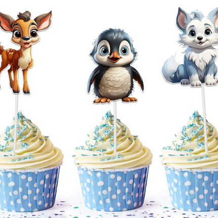 Whimsical Woods" Forest Friends Cupcake Toppers - Add a Wild Twist to Your Treats