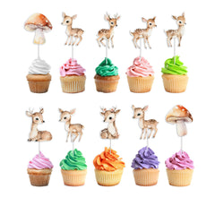 Enchanted Forest Deer Cupcake Toppers - A Whimsical Touch for Your Woodland Gatherings!