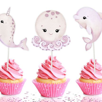 Adorable Under the Sea Cupcake Toppers - Dive into a World of Sweetness