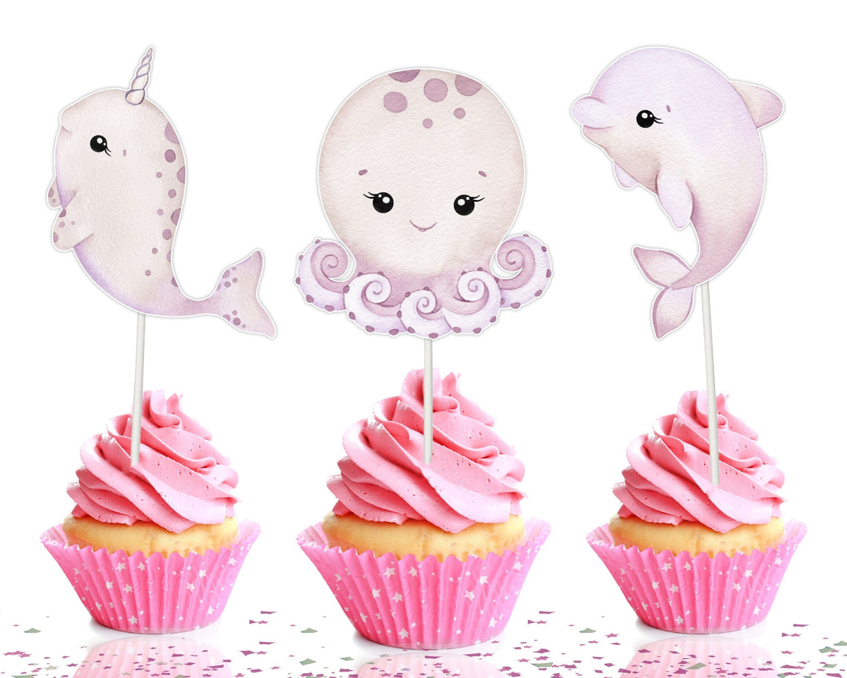 Adorable Under the Sea Cupcake Toppers - Dive into a World of Sweetness