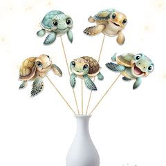 Set of 5 Sea Turtle Centerpieces – Ideal for Baby Showers and Birthday Celebrations