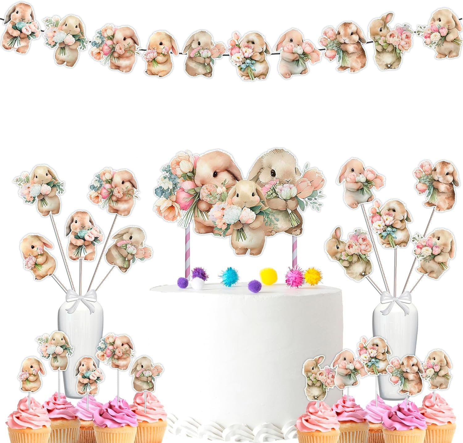 Little Bunny Baby Shower & Birthday Party Decor Set