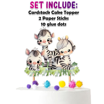 Striking Zebra Cake Topper – Perfect for Baby Showers and Birthday Parties